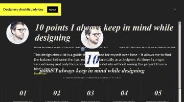 Designers checklist advices