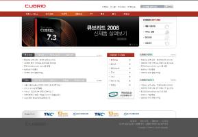 2008_큐브리드 웹사이트 메인화면 